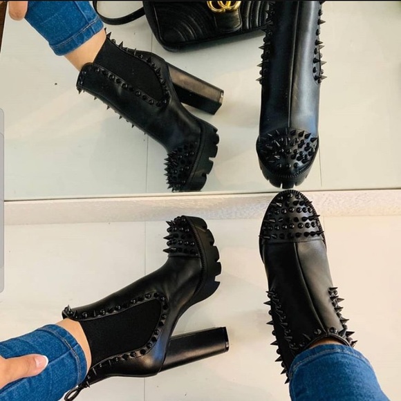 Shoes - Badass lugged sole Combat Spike boot